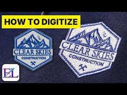 How to Digitize Logos for Machine Embroidery! Embroidery Machine for Beginners