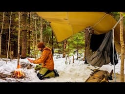 Winter Bushcraft Camping In Snow