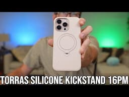 Torras Silicone Kickstand iPhone 16 Pro Max Case