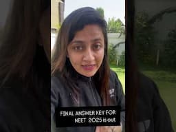 Latest Update- NEET 2025 Official Answer Key Out NOW! | Ambika Sharma #neetresult #neet2025