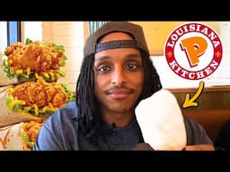 Trying Popeyes NEW Chicken Wrap Selection....