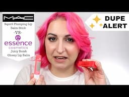 DUPE ALERT - MAC Squirt plumping lip balm vs Essence Juice bomb balm | Kirby Rose