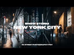 Intense NYC Snow Storm 4K Street POV | Sony A7III
