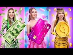 Cent vs Dollar vs Million Girl! Girls From ATM in Real Life