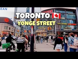 Toronto 🇨🇦 Saturday Yonge Street Downtown Walking Tour Canada 4k