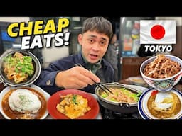 JAPAN Super Cheap Food Tour 🇯🇵 Tokyo Fast Food Eats! (Where Locals Eat)