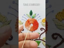 Flower Embroidery with Twisted Chain Stitch #embroiderylover