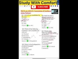 India and ASEAN #studywithcomfort #asean #currentaffairs2025