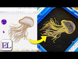 Jellyfish Design Easy Digitizing Tutorial! Machine Embroidery for Beginners