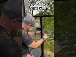 Transforming a Deck with a Easy Cable Railing Installation #shorts