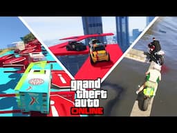 DUNE IMPOSSIBLE, FACE TO FACE & MOTO HARD PARKOUR ! (GTA ONLINE COURSES IMPOSSIBLES)