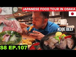 $400 Kobe Beef Steak and the Japanese Food Tour in Osaka 🇯🇵 S8 EP 107 | Pakistan to Japan Motorcycle