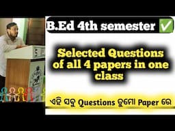 SELECTED QUESTIONS ------ 4th Semester ℹ️