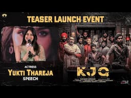 Actress Yukti Thareja @ KJQ Teaser Launch Event Live | Dheekshith Shetty | Shashi Odela