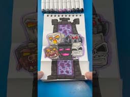 How to Draw Minecraft Nether Surprise Fold!! #shorts #art #minecraft