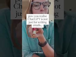 POV: You realise Chat GPT is not just for writing emails...