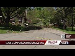 North Hills neighbors navigate down power lines and trees as they wait for power to come back on
