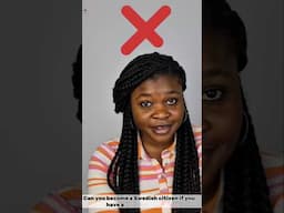 Can You Become a Swedish Citizen with a Criminal Record????#Sweden#criminal record