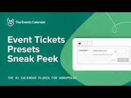 Event Tickets Presets Sneak Peek