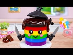 Cappuccino Cute Cake😘Wonderful Miniature Rainbow Cake Decorating ASMR Mini Cakes🍬