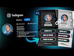 Cartão com Links para a BIO do Instagram | Tutorial de Photoshop com PDF Interativo e Clicável