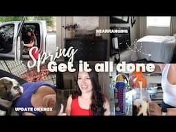 Rearrange my room with me | Get it all done vlog | Home updates and unfortunate update on Knox !