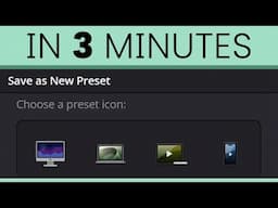 DaVinci Resolve Render Presets and Quick Export in 3 Minutes