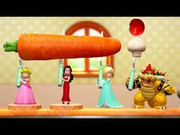 Peach + Girlfriends in Super Mario Party Series Minigames