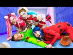 Kiamat Vampir di Sekolah Superhero / Harley Quinn Vs Hello Kitty Vs LadyBug