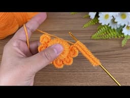 Fabulous 💥👌🏻You will love this knitted flower at intervals on the fork 🤩 it's a great model #flowers