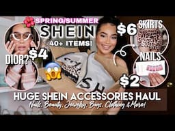 HUGE SHEIN ACCESSORIES HAUL 2025 | 40+ ITEMS | Nails, Beauty, Jewelry, Bags, Clothes, Shoes, & ETC!