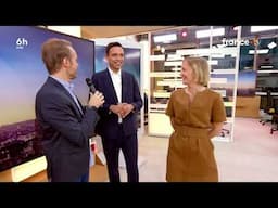 France 2: Le 6h info TéléMatin presenters in the studio surprise - 6.6.2025