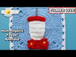 Hummingbird Feeder Appliqué - Jayda InStitches Live - June 2, 2025