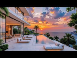 Enjoy Bossa Nova Jazz & Reduce Anxiety at Sunset - Luxury Resort Coastal Balcony with Soothing Jazz