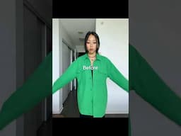 How to wear an oversized shirt #styletips #stylesolutions #oversizedshirt