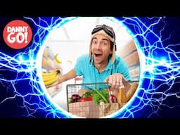 Grocery Store DASH! 🍌🛒🍕 Swipe & Scan Dance ⚡️HYPERSPEED REMIX⚡️/// Danny Go! Songs for Kids