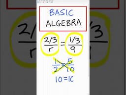 BASIC Algebra Equations Fractions - Quick Practice