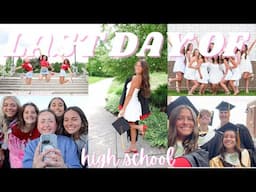 LAST DAY OF HIGH SCHOOL EVER *senior year* | elementary walk, senior sunset, + grad pics