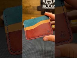 “Rift V2” cardholder made of #puebloleather leather Ortensia, Coccinella & Bone colors 🔵🔴