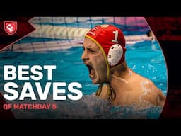 BEST SAVES | Goalkeeping Heroics 💪 | Water Polo Champions League Quarter Final Stage MD5