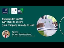 Webinar: Sustainability in 2025 - Key steps to ensure your company is ready to lead