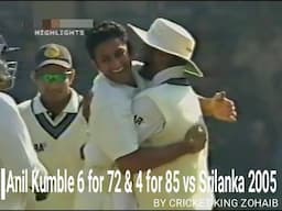 Anil Kumble 6 for 72 & 4 for 85 in 2nd Test @ Delhi | Srilanka Tour of India 2005