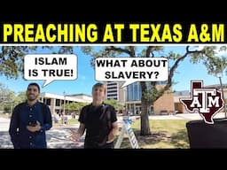A Muslim, An Atheist VS. A Street Preacher! - Kerrigan Skelly at Texas A&M