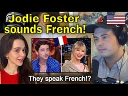 American Reacts French Girl Reacts to Celebrities Speaking French