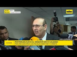 “No hay algo tan contundente en mi contra”, dijo Erico Galeano tras lograr postergación de juicio