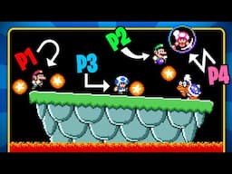 Super Mario World, but it's 4 PLAYER CO-OP?! (It's hilarious)