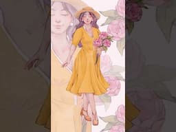 Springtime Procreate Fashion Illustration #digitalillustration #procreateart #fashionillustration