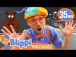 Blippi Aprende Como os Animais Saltam no Trampolim! | Melhores Episódios do Blippi