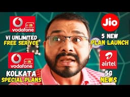 VI Free UNLIMITED Service Launch, VI 2nd Bad News, Jio New 5 Prepaid Plans || Telco News 21st May