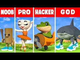 ITALIAN BRAINROT MEMES BUILD CHALLENGE IN MINECRAFT - NOOB vs PRO vs HACKER vs GOD